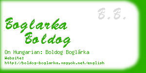 boglarka boldog business card