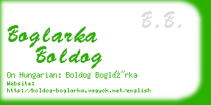 boglarka boldog business card